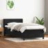 Pat box spring cu saltea, negru, 160x210 cm, catifea GartenMobel Dekor