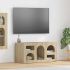 Cabinet TV Negru 80 x 35 x 40 cm Lemn compozit GartenMobel Dekor