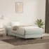 Pat box spring cu saltea, gri deschis, 100x200 cm, catifea GartenMobel Dekor