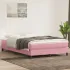 Pat box spring cu saltea, roz, 100x200 cm, catifea GartenMobel Dekor