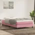 Pat box spring cu saltea, roz, 100x200 cm, catifea GartenMobel Dekor