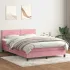 Pat box spring cu saltea, verde închis, 80x220 cm, catifea GartenMobel Dekor