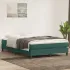 Pat box spring cu saltea, verde închis, 100x200 cm, catifea GartenMobel Dekor