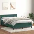 Pat box spring cu saltea, verde închis, 80x220 cm, catifea GartenMobel Dekor