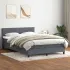 Pat box spring cu saltea, gri închis, 180x210 cm, catifea GartenMobel Dekor