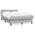 Pat box spring cu saltea, gri deschis, 80x210 cm, catifea GartenMobel Dekor