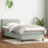 Pat box spring cu saltea, gri deschis, 160x220 cm, catifea GartenMobel Dekor