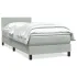 Pat box spring cu saltea, gri deschis, 80x210 cm, catifea GartenMobel Dekor
