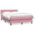Pat box spring cu saltea, roz, 180x210 cm, catifea GartenMobel Dekor