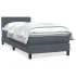 Pat box spring cu saltea, roz, 80x220 cm, catifea GartenMobel Dekor