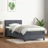 Pat box spring cu saltea, gri închis, 180x220 cm, catifea GartenMobel Dekor