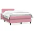 Pat box spring cu saltea, roz, 180x210 cm, catifea GartenMobel Dekor