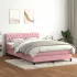 Pat box spring cu saltea, verde închis, 160x210 cm, catifea GartenMobel Dekor