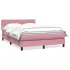 Pat box spring cu saltea, roz, 180x210 cm, catifea GartenMobel Dekor