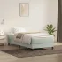 Pat box spring cu saltea, gri deschis, 100x200 cm, catifea GartenMobel Dekor