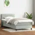 Pat box spring cu saltea, gri deschis, 160x220 cm, catifea GartenMobel Dekor