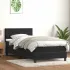 Pat cu arcuri cu saltea și LED, gri închis, 80x220 cm, catifea GartenMobel Dekor
