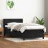 Pat box spring cu saltea, negru, 160x210 cm, catifea GartenMobel Dekor