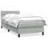 Pat box spring cu saltea, gri închis, 90x220 cm, catifea GartenMobel Dekor