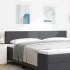Tăblie cap cu headboard Gri închis 90 cm Țesătură cu dungi GartenMobel Dekor