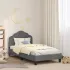 Cadru de pat pentru copii cu spătar Gri închis 80 x 160 cm GartenMobel Dekor