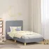 Cadru de pat pentru copii cu spătar Roz 80 x 160 cm țesătură GartenMobel Dekor