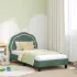 Cadru de pat pentru copii cu spătar Gri închis 80 x 160 cm GartenMobel Dekor