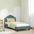 Cadru de pat pentru copii cu spătar Gri închis 80 x 160 cm GartenMobel Dekor