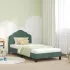 Cadru de pat pentru copii cu spătar Roz 80 x 200 cm Catifea GartenMobel Dekor