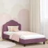 Cadru de pat pentru copii cu spătar Roz 80 x 200 cm Catifea GartenMobel Dekor