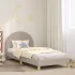 Cadru de pat pentru copii cu spătar Gri deschis 90 x 190 cm GartenMobel Dekor