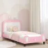 Cadru de pat pentru copii cu spătar Roz 80 x 200 cm PU GartenMobel Dekor