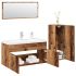 Set mobilier de baie, 4 piese, stejar artizanal, lemn prelucrat GartenMobel Dekor