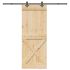 Ușă glisantă cu set feronerie, 100x210 cm, lemn masiv de pin GartenMobel Dekor