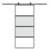 Ușă glisantă cu set feronerie, 90x205 cm, sticlă ESG/aluminiu GartenMobel Dekor