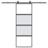 Ușă glisantă cu set feronerie, 76x205 cm, sticlă ESG/aluminiu GartenMobel Dekor