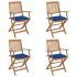 Scaune pliabile de exterior cu perne, 8 buc., lemn masiv acacia GartenMobel Dekor