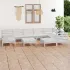 Set mobilier de grădină, 10 piese, alb, lemn masiv de pin GartenMobel Dekor
