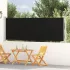 Copertină laterală retractabilă de terasă, negru, 200 x 500 cm GartenMobel Dekor