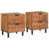 Dulap de noapte cu sertar 2 pcs Maro 40 x 33,5 x 46 cm GartenMobel Dekor