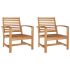 Scaune de grădină 2 pcs natural 60 x 65 x 76.5 cm GartenMobel Dekor