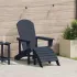 Scaun Adirondack cu pernă Negru 74 x 82 x 92cm HDPE GartenMobel Dekor