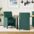 Scaune de dining cu roți 2 pcs Verde închis 57 x 67 x 95 cm GartenMobel Dekor