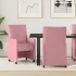 Scaune de dining cu roți 2 pcs Roz 58 x 67 x 97 cm Catifea GartenMobel Dekor