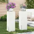 Suport pentru plante 2 pcs Argintiu 24 x 24 x 75 cm GartenMobel Dekor