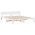 Cadru de pat cu headboard Alb 180 x 200 cm Lemn de pin masiv GartenMobel Dekor