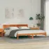 Cadru de pat cu headboard Alb 180 x 200 cm Lemn de pin masiv GartenMobel Dekor