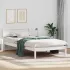 Cadru de pat cu headboard Alb 90 x 190 cm Lemn de pin masiv GartenMobel Dekor