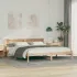 Cadru de pat cu headboard Alb 180 x 200 cm Lemn de pin masiv GartenMobel Dekor