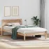 Cadru de pat cu headboard Alb 90 x 190 cm Lemn de pin masiv GartenMobel Dekor